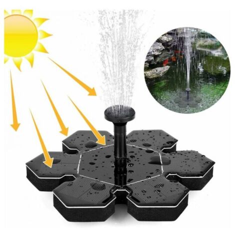 Fontana Solare A Cascata 2.5W Con Pannello E 12 LED – 9 Ugelli Inclusi – Per Giardino E Laghetti – Batteria Integrata - 5