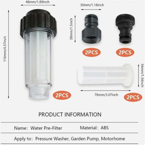 4 Pezzi Filtro Aspirazione Acqua Con Fascette - Prefiltro Per Pompa Da Giardino, Irrigazione E Spruzzatori - Filtro In Acciaio Inox Con Valvola Antiritorno