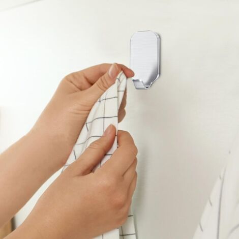 4 ganci da parete autoadesivi multiuso per appendere gli asciugamani da bagno, portasciugamani da parete, organizer da bagno senza foratura | Leroy Merlin