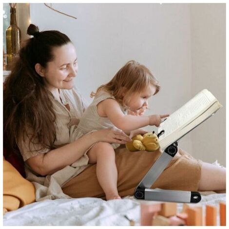 Supporto per libri in legno fatto a mano, personalizzabile, per ricette e ricette, per leggere le mani libere (legno di noce