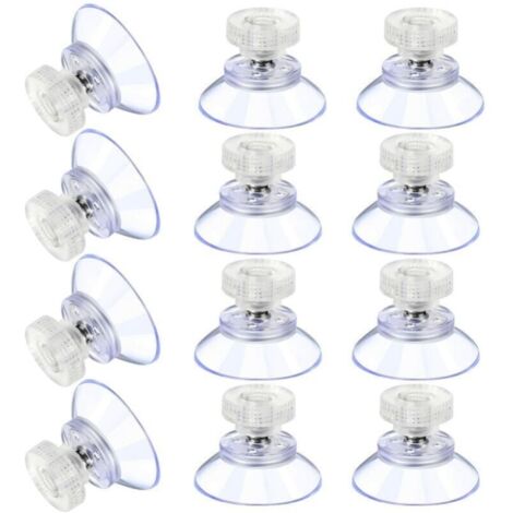 Ventose Per Parasole Auto - 40 Pezzi In Gomma Trasparente Con Presa Forte, 45mm, Riutilizzabili Per Uso Domestico E Auto - 2