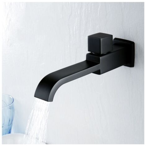 Rubinetto Da Parete In Ottone Per Acqua Fredda, Rubinetto Monoforo A 360° Per Cucina, Bar E Bagno, Design Moderno E Robusto - 2