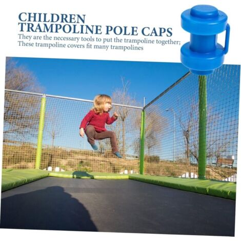 Walexo Tappi Terminali Per Aste Trampolino 25 O 28 Mm - Sicurezza Per Pali Rete, In Plastica Blu, Verde O Nero - 5