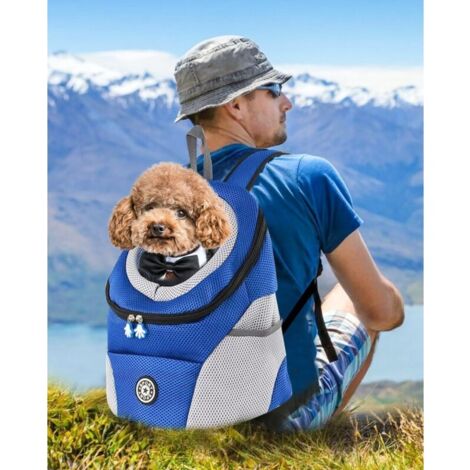 Zaino Portatile Per Cani E Gatti - Traspirante Con Finestra, Per Animali Fino A 3kg, Blu - Foto 4