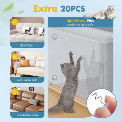 Protezione Divano Trasparente Pellicola Antigraffio Per Gatti E