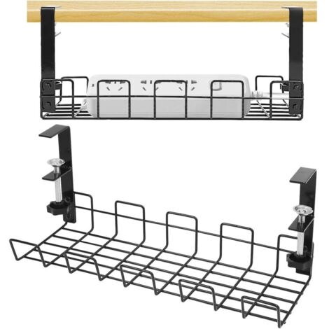 Cable Management Scrivania Vassoio Per Cable Management Sotto Scrivania - Organizza Cavi Senza Forare, Con Clip Regolabili Portacavi Scrivania Amazon - Foto 3