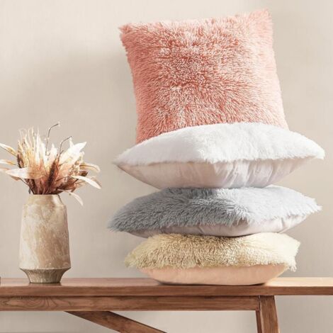 Set Di 2 Cuscini Decorativi Zollner, Bianchi, Varie Misure, 50% Cotone 50% Poliestere, Lavabili