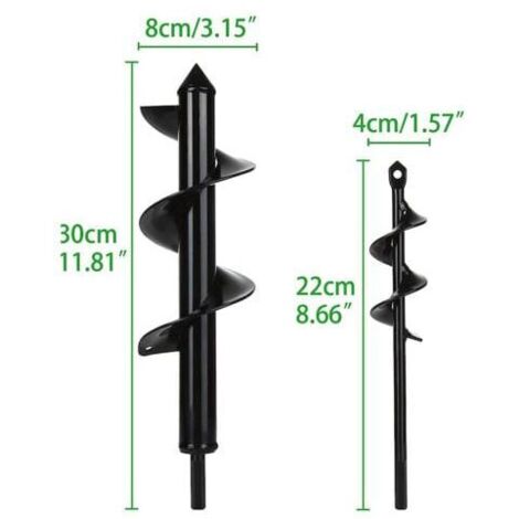Punta Da Trapano A Terra Per Pali Da Giardino, Lunga 30,5 Cm, In Acciaio Con Punta In Metallo Duro - 4