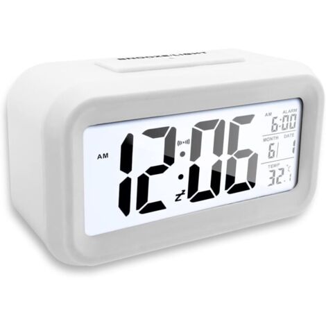 Sveglia Digitale, Orologio da Parete Sveglia Mattina LED Specchio