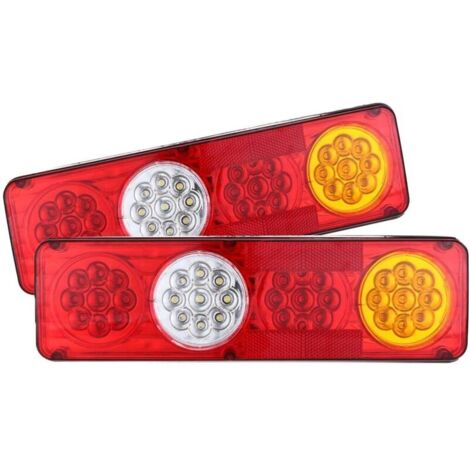 2 Fanali Posteriori A LED 12V Per Rimorchio | 36 LED | 6 Funzioni (Stop, Retro, Indicatore, Posizione, Nebbia, Riflettore) | Impermeabile - 3