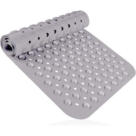 Tappetino Doccia Antiscivolo Con Ventose E Massaggio – 71x40 Cm – Lavabile In Lavatrice – Grigio