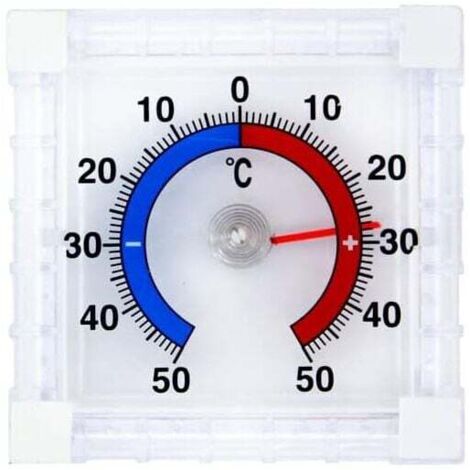Termometri Da Finestra Esterni 3 Pezzi - Autoadesivi, Range -50°C A +50°C, Design Trasparente