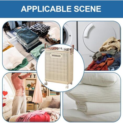 UI Cesto Per Biancheria Sottile Su Ruote Cesto Per Biancheria Alto A - Foto 10