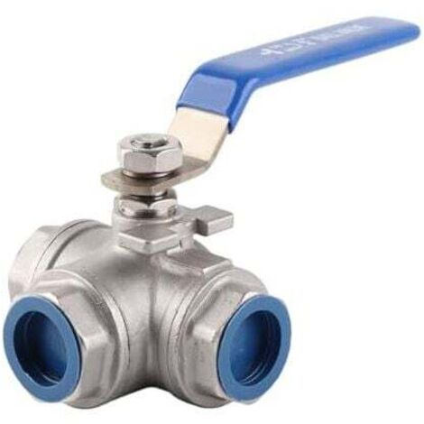 Valvola A Sfera A Tre Vie In Acciaio Inox 304 – DN25 (1″) Filettatura Femmina, Tipo L, Per Acqua, Olio, Vapore, Uso Industriale E Alimentare