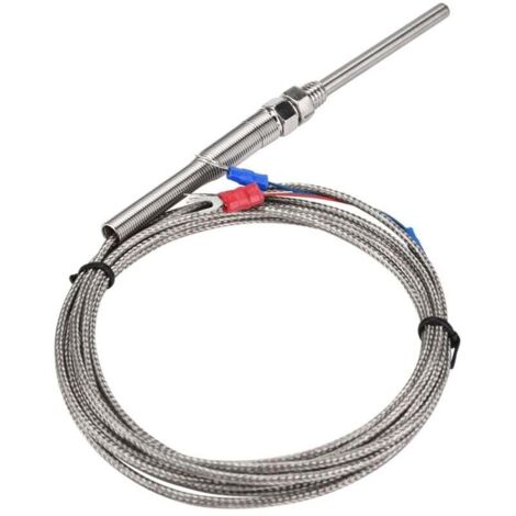 BERM K TIPO termocoppia sensore controllo temperatura 0-400°C sonda 50 mm 1 metro♡ EUR 4,94