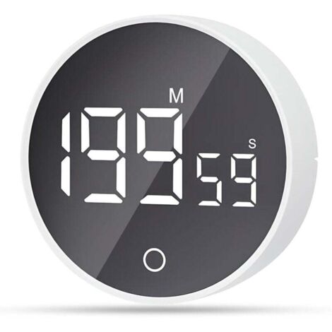 Timer Meccanico Magnetico 60 Minuti - Conto Alla Rovescia Con Allarme 70dB E Telaio In Acciaio Inox - Per Cucina, Forno, Studio - Nero - 4