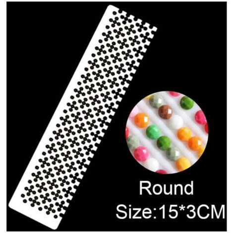 Righello In Acciaio Inossidabile Per Pittura Con Diamanti - 141 Mm, 50 Punte - Antiaderente E Preciso - Per Strass Rotondi 2,8 - 2