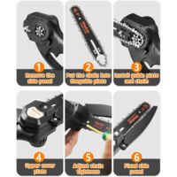 Catena Per Motosega Mini 1/4"-043 37 Maglie &ndash; Confezione Da 3 Pezzi, 6 Pollici