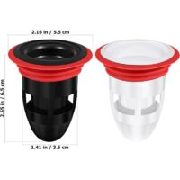 Tappo Doccia Antiodore Universale - 2 Pezzi In Silicone Per Scarichi Da 6 Pollici, Bianco E Nero - Foto 10