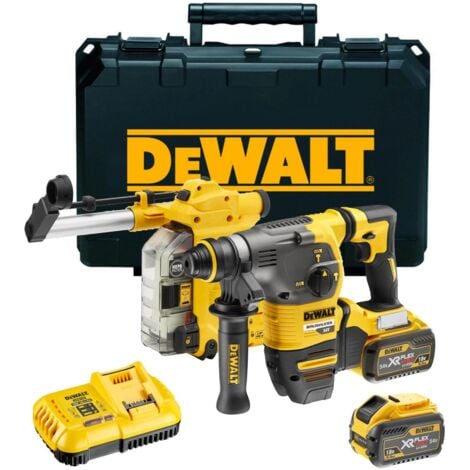 Marteau combiné sans fil DeWalt DCH335X2, SDS-plus, 54V, 2x 162 Wh + chargeur + aspiration