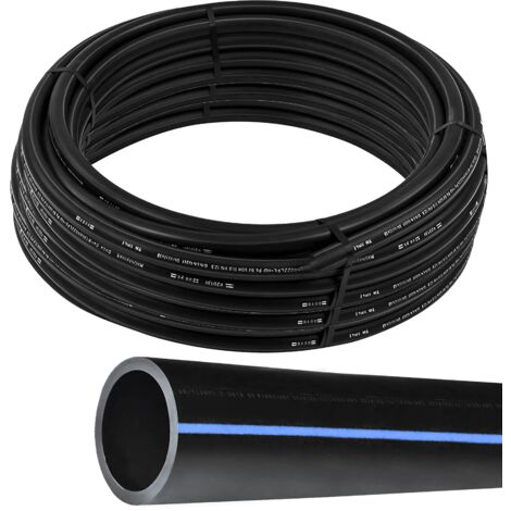 Tubo Irrigazione 16 PN 50 o 100 metri DN 20 25 32, Tubo Acqua Giardino, Tubo in Polietilene Alta Densità, Irrigazione Alta Pressione, Orto, Tubo per Irrigazione 50 METRI - DN 25