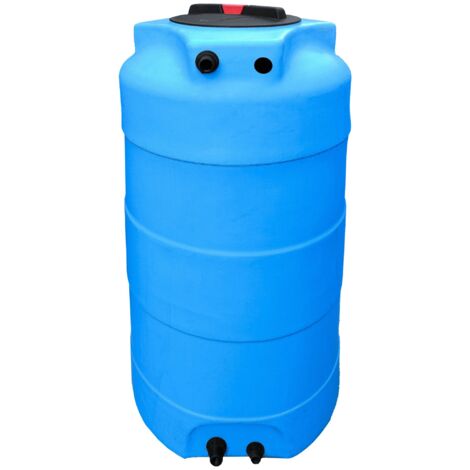 Serbatoio Acqua Verticale 300 L Cisterna Cilindrica, Bidone Acqua Potabile in Polietilene Atossico Serbatoio Acqua Potabile o Piovana con Predisposizione Rubinetto Per uso Esterno 300 LT