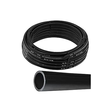 Tubo per Irrigazione PN 4, Tubo in PVC per Acqua 30 50 200 300 400 Metri, 20 25 32 Bassa Densità, Orto, Giardino, Tubo per Irrigazione 50 METRI - DN 32