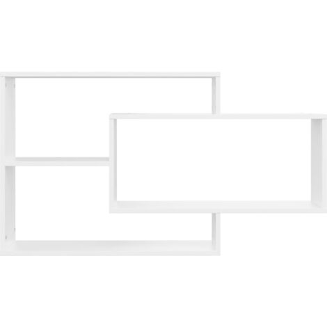 Estantes de pared de madera contrachapada blanco 104x20x58,5 cm vidaXL241748