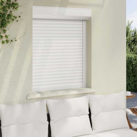 Persiana de aluminio blanca 80x100 cm vidaXL647598