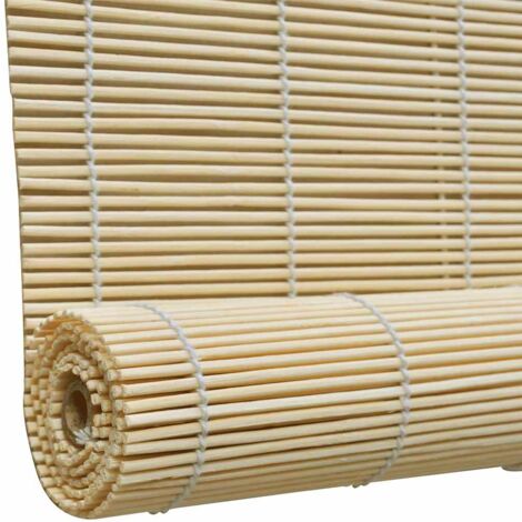 Persianas enrollables de bambú natural 80x160 cm vidaXL870188