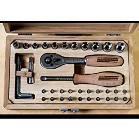 Set de llaves de vaso de 41 piezas bambú vidaXL787276