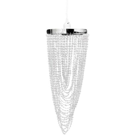 Lámpara colgante elegante con cristales, 22 x 58 cm vidaXL327553