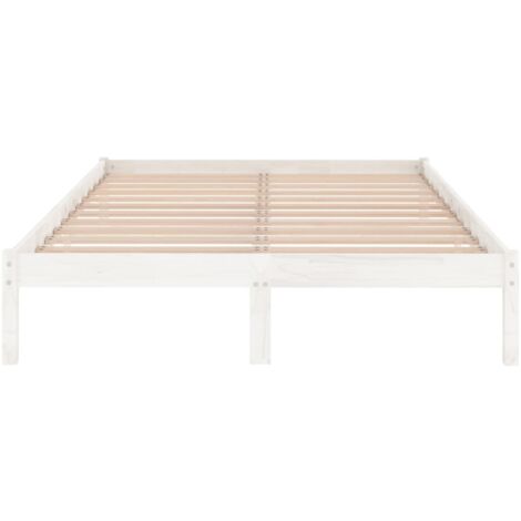 Estructura de cama,Cama industrial madera maciza blanco 120x190 cm vidaXL