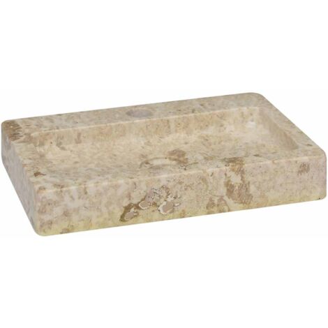 Lavabo elegante de pared mármol crema 38x24x6,5 cm vidaXL