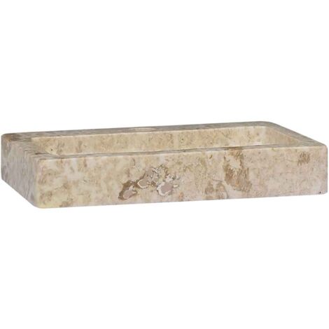 Lavabo elegante de pared mármol crema 38x24x6,5 cm vidaXL