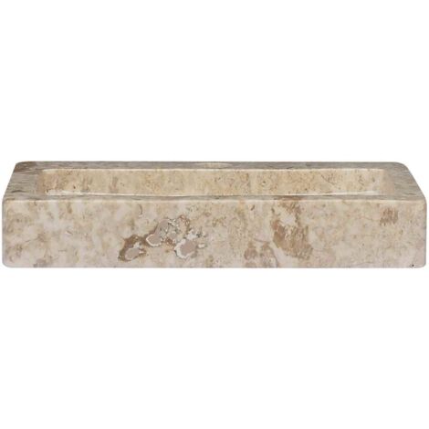 Lavabo elegante de pared mármol crema 38x24x6,5 cm vidaXL