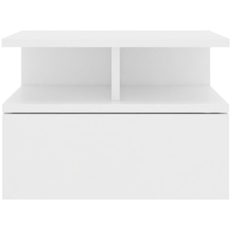2 uds Mesita de noche Mesilla de Noche flotantes madera contrachapada 40x31x27cm vidaXL