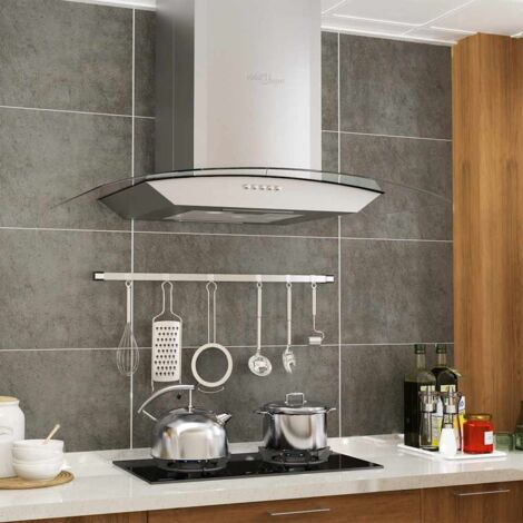 Campana extractora de pared 60 cm acero inoxidable 756 m³/h LED vidaXL585623