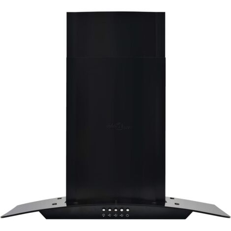 Campana extractora pared 60 cm acero inoxidable 756 m³/h negro vidaXL554634