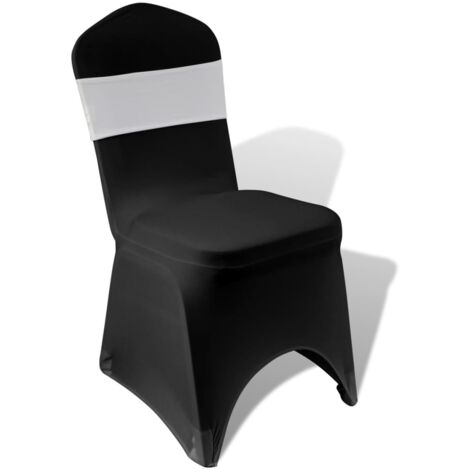 Moño decorativo elástico para sillas con hebilla 25 pzas Crema vidaXL305368