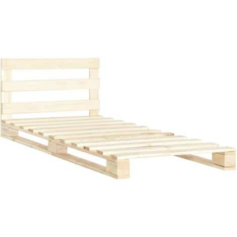 Estructura de cama de palés,Cama industrial madera maciza de pino 100x200 cm vidaXL