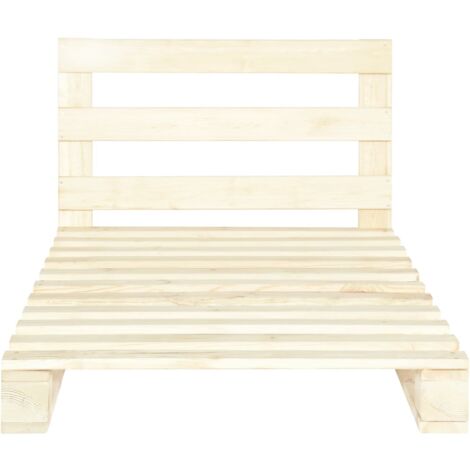 Estructura de cama de palés,Cama industrial madera maciza de pino 100x200 cm vidaXL