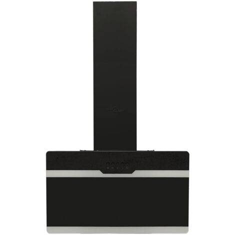 Campana extractora pared acero y vidrio templado negro 60 cm vidaXL279063