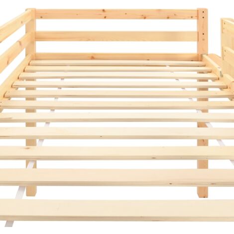 Cama alta para niños tobogán y escalera madera pino 97x208 cm vidaXL785533