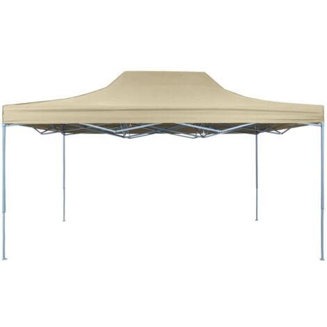Carpa pleglable Pop-up 3x4,5 m blanco crema vidaXL597209