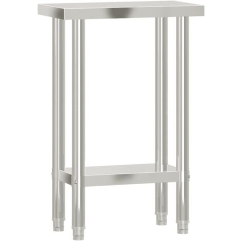 Mesa de trabajo de cocina acero inoxidable 55x30x85 cm vidaXL7626