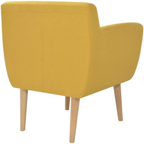 Sillón de tela amarillo vidaXL552370
