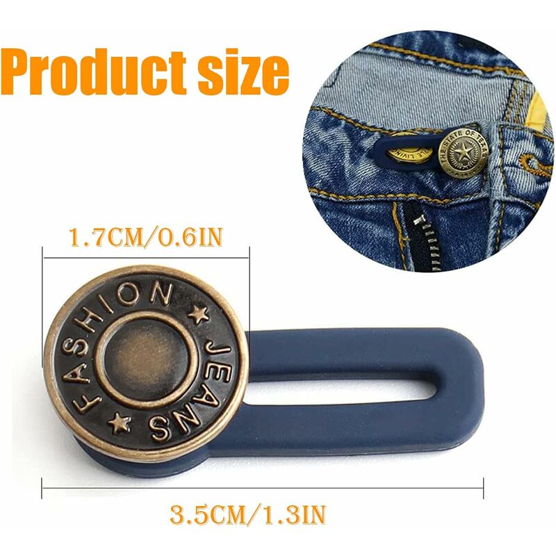 8 pièces Pantalon de remplacement de bouton de jean en métal Augmenter  Réduire les boutons de taille