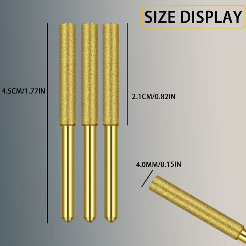 3 pièces diamant affûteuse de tronçonneuse 4mm 5-32in bavure