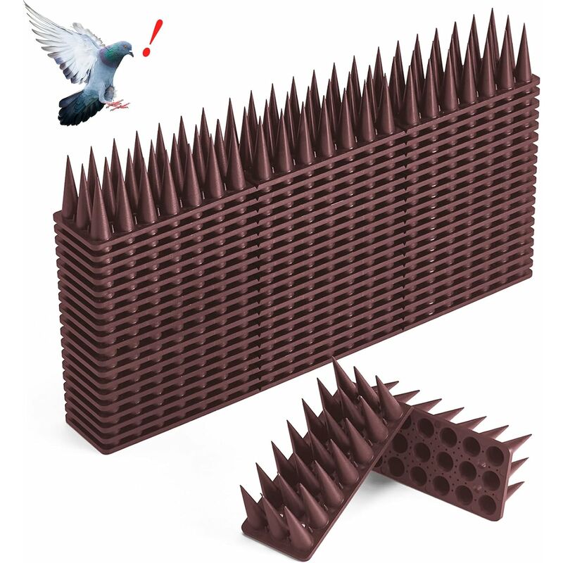 Pics Anti-Pigeon 3 mètres - Répulsif Pigeons Corbeaux Moineaux - Pointes  inox - Flexible - Installation Facile Balcon, Fenêtre